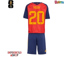 Spanien Pedri Gonzalez #20 Hjemmebanesæt Børn VM 2026 Kort ærmer (+ korte bukser)